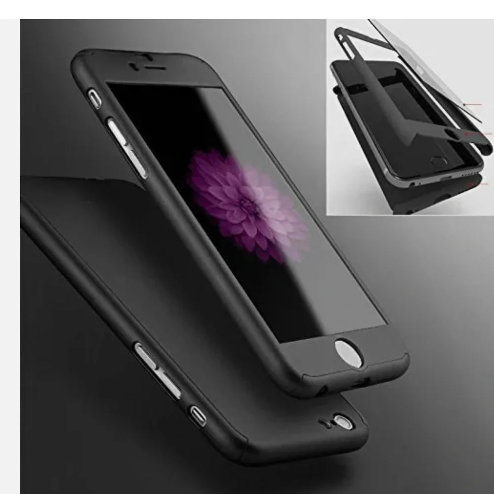 iPhone 6 Plus/6s Plus Full Body Hard‎ Case-Aurora Black Front and Back Cover